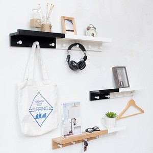 <span class=keywords><strong>Porte</strong></span>-manteaux traditionnels pour l'entrée, crochets <span class=keywords><strong>de</strong></span> <span class=keywords><strong>rangement</strong></span>, <span class=keywords><strong>étagère</strong></span>s murales flottantes - Product Image 2