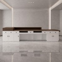 Comptoir de bar en bois moderne et simple sur mesure, bureau d'accueil pour hôtel, salon de beauté, table de caisse pour réception d'entreprise, bureau de vente
