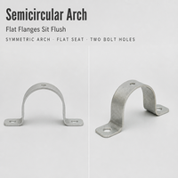 Support de fixation en U galvanisé en acier au carbone Q235 pour sangle de tuyau demi-circulaire pour une installation sécurisée des tuyaux