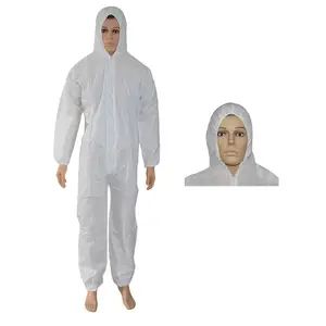 Pp Pe An Toàn Suit Overalls Phù Hợp Với Ppe Coverall Dùng Một Lần Trắng Chống Tĩnh Điện Không Dệt Phẫu Thuật Coverall Với Hood