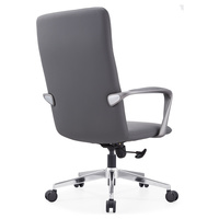 Chaise de bureau exécutive moderne et simple en cuir PU, rotation à 360°, hauteur réglable, inclinable, structure en alliage d'aluminium, luxe haut de gamme