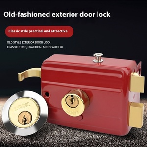 559 घरेलू सुरक्षा एंटी-चोरी डोर लॉक पुराने जमाने की डबल जीभ सार्वभौमिक 556 इनडोर/आउटडोर लकड़ी के दरवाजे कुंजी - Product Image 5