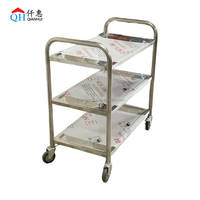 Chariot de livraison en acier inoxydable pour hôtel, utilisation mobile, épaissi, multi-couches, multifonctionnel, taille personnalisée et contrôle facile