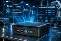 Mini PC Industrial Sin Ventilador Intel N5095 4C/4T, Sistema Linux Windows, 16GB+512GB, 4*RS232, 2*LAN, Mini PC Integrado