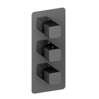 Vanne de commande de douche thermostatique encastrée à cinq fonctions avec pommeau de douche de plafond