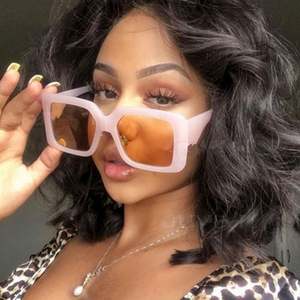 Lunettes de soleil rectangulaires noires pour femmes, avec logo personnalisé, dégradé, protection UV400, surdimensionnées, carrées, collection 2021, vente chaude - Product Image 1