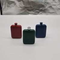 Gourde à liqueur portable en acier inoxydable pour homme, format poche de veste, étanche, pour le camping, flacon carré pour whisky