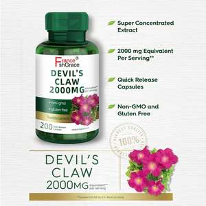 Étiquette personnalisée Devils Claw 2000 mg 200 capsules Soutien de la santé immunitaire pour adultes Complément alimentaire à base de plantes Devils Claw - Product Image 4