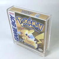 Boîtes de console vidéo SHP en acrylique transparent personnalisé Gameboy Color CIB Version japonaise Vitrine de jeu garçon avec couvercle magnétique ou coulissant