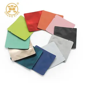 Mini Eco Friendly Aluminum Foil Square Tea Packaging Bag Tea Sachet Tea Sample Bags Heat Sealing Flat Zipper Pouches