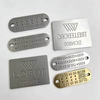 Plaque de bureau personnalisée en acier inoxydable poli, gravée au laser, avec impression UV, emblème, logo, support de bureau