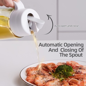 Nuevas Botellas de Aceite de Vidrio de Borosilicato de Alta Calidad con Diseño Variado, Dispensador de Vinagre Transparente para Cocina, Olla para Aceite de Oliva con Asa - Product Image 5