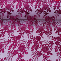T-Win OEM personnalisé 3D Bordado haute qualité fleur broderie Tulle tissu pour groupe ethnique vêtements traditionnel Sexy vague bord