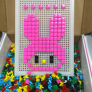 1400+ Pieces Pixel Mosaic Pegboard <b>Puzzle</b> Educational Building Blocks Creative DIY Early Learning <b>Toy</b> for Kids HALO OEM ODM - Product Image 2