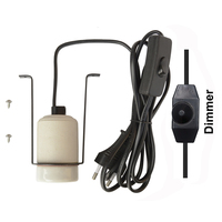 Douille de lampe en céramique E26 E27 avec interrupteur et cordon d'alimentation, résistante aux hautes températures, prise EU US AU
