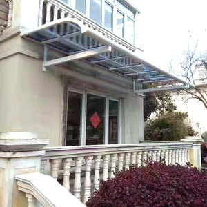 Toldo Exterior de Techo de Una Sola Pendiente, Sistema de Perfiles de Aluminio y Policarbonato, Toldo para Terraza, Patio - Product Image 4