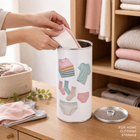 Emballage personnalisé en tube de papier kraft rond pour vêtements, boîte cylindrique en carton avec couvercle, boîte cadeau textile écologique