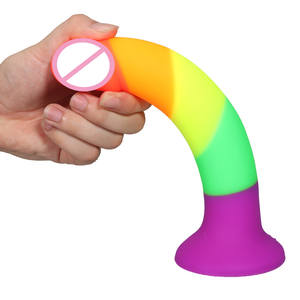 Jouets sexuels pour adultes en silicone liquide multicolores, produits de la fierté <span class=keywords><strong>gay</strong></span>, énorme pénis arc-en-ciel avec <span class=keywords><strong>ventouse</strong></span>, <span class=keywords><strong>gode</strong></span> - Product Image 6
