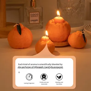 <span class=keywords><strong>Bougies</strong></span> d'Aromathérapie en Cire de Soja Parfum <span class=keywords><strong>Orange</strong></span> Modernes Faites à la Main, en Forme de Fruit Artificiel <span class=keywords><strong>Orange</strong></span>, pour Cadeaux de Noël (Vente en Gros) - Product Image 4