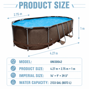 Vente en gros de piscines <span class=keywords><strong>hors</strong></span> <span class=keywords><strong>sol</strong></span> ovales de grande taille avec structure en <span class=keywords><strong>acier</strong></span> antirouille, adaptées aux jardins - Product Image 4