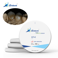 Blocs de zircone dentaire A1 A2 A3, tailles 98/95/AG, Zirdent ST-C pré-sinterisés, résistance 1100 MPa, compatibles avec les machines dentaires