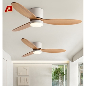 <span class=keywords><strong>Ventilateur</strong></span> <span class=keywords><strong>de</strong></span> <span class=keywords><strong>plafond</strong></span> moderne en bois massif à 3 pales <span class=keywords><strong>avec</strong></span> moteur DC, lumière <span class=keywords><strong>LED</strong></span>, 52 pouces, variateur d'intensité, télécommande, lampes <span class=keywords><strong>de</strong></span> salon - Product Image 4