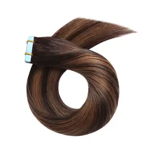 Wholesale Unprocessed double drawn tape in hair extensions virgin hair raw vietnamese tape ins cambodian hair