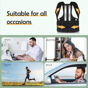 Ceinture médicale de soutien du dos 4 barres de soutien orthèse dorsale respirante pour femme homme avec épaulettes Meilleure vente - Product Image 4