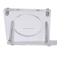Support de présentation carré en acrylique transparent pour pièces de monnaie, à assembler par vis, support de pièce unique, cadre de présentation de médaille pour collection, personnalisable