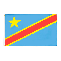 Événements de football mondial 2026 Impression sérigraphique 68D 90x150cm Drapeau de la République démocratique du Congo