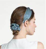 Bandeau en Soie de Mûrier Classique 19 Momme avec Logo Personnalisé, Accessoire Cheveux Femme