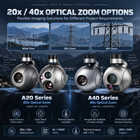 Série de caméras gimbal pour drones avec zoom optique, imagerie thermique et charge utile multi-capteurs pour l'inspection par drone, intégration OEM ODM