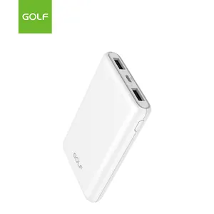 GOLF Slim Power Pack Dual USB Factory Customized Lithium External Battery Mobile Charger Wholesale Mini Power Bank 5000mAh