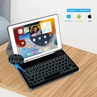 Venta Directa de Fábrica, Mini Teclado Inalámbrico Ultrafino con Retroiluminación RGB de 7 Colores, Retroiluminación Ajustable, Batería Recargable Integrada