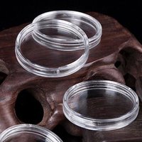 100 pièces de capsules rondes pour pièces de monnaie de 21 mm, boîte en plastique, alignées en cercle, protecteurs de pièces de monnaie, capsules Moeda, boîte de rangement pour pièces de monnaie de 50 cents JFK