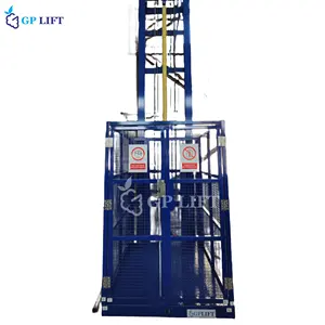 Outdoor Freight Small Cargo For Construction Industrial Guide Rail Elevator Elevating Platform Goods Lift For Warehouse
