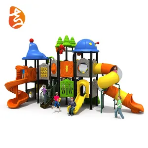 Kids Outdoor Plastic Playground Equipments With Slide For Sale