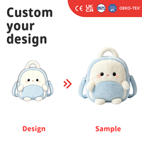 Maßgefertigter Niedlicher Plüsch-Rucksack Weiche Blaue Tierfigur-Tasche Kawaii Stofftier Kinder Schul- und Reisegeschenk OEM ODM Hersteller