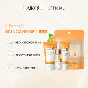 LAIKOU Ensemble de soins de la peau bio Mini Travel Size Crème pour le visage Sérum Crème contour des yeux 3 pièces Acide hyaluronique Vitamine C Ingrédients - Product Image 6