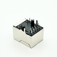 Connecteur RJ45 femelle à port unique Soulin 10GbE blindé magnétique 10P8C avec transformateur intégré, LED verte/jaune, PCB IP20