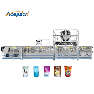 Automatic Stand-Up Pouch Packing Machines Beverages Liquids Core Bearing Liquid Zipper Bag Packaging Equipment Powder Filling