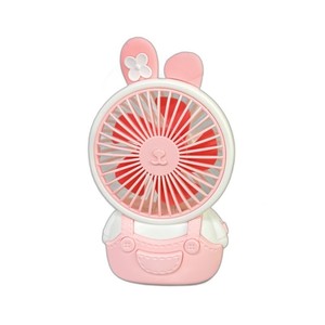 Mini ventilador de escritorio con batería recargable, portátil por USB, para niños, diseño de dibujos animados, rosa, morado, azul - Product Image 5
