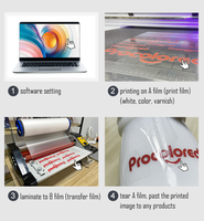 Laca de laminación de tinta UV plana A3, película AB, impresora uv dtf 3360