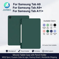 Casing Tablet TPU Kulit PU dengan Tempat Pena untuk Casing Tablet A9+ A11+ Penutup Lipat Tiga A9+A11+ Pelindung