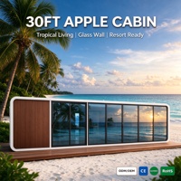 Capsule modulaire Apple de 30 pieds, écologique et moderne, pour usage commercial, agricole, hôtelier, bureautique, résidentiel, de plage et de café
