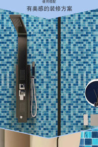 Usine En Gros Peint À La Main Verre Nuage Mosaïque Carreaux Carré Stickers Muraux Carreaux Salon Salle De Bains Cuisine Piscine - Product Image 4