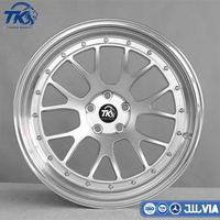 Jantes forgées personnalisées 17 18 19 pouces, style classique Y-Spoke, finition argent mat, 5x114.3, lèvre polie échelonnée pour BMW E36 E46 Subaru JDM