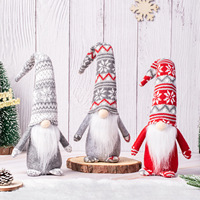 Décorations de Noël et du Nouvel An 2025 : Adorables poupées sans visage en tissu, ornements suspendus imprimés UV, pour bureau et fenêtre, Noël éblouissant