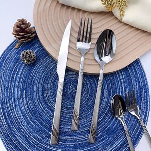 Myd ชุดเครื่องใช้บนโต๊ะอาหารสแตนเลสหรูหราสไตล์โมเดิร์นประกอบด้วยมีดช้อนและส้อมสำหรับงานแต่งงานและงานปาร์ตี้ - Product Image 4