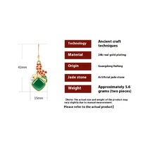Style ancien élégant nouveau Style chinois fleur floraison riche perle boucles d'oreilles dynastie Han accessoires Hetian Jade oreille